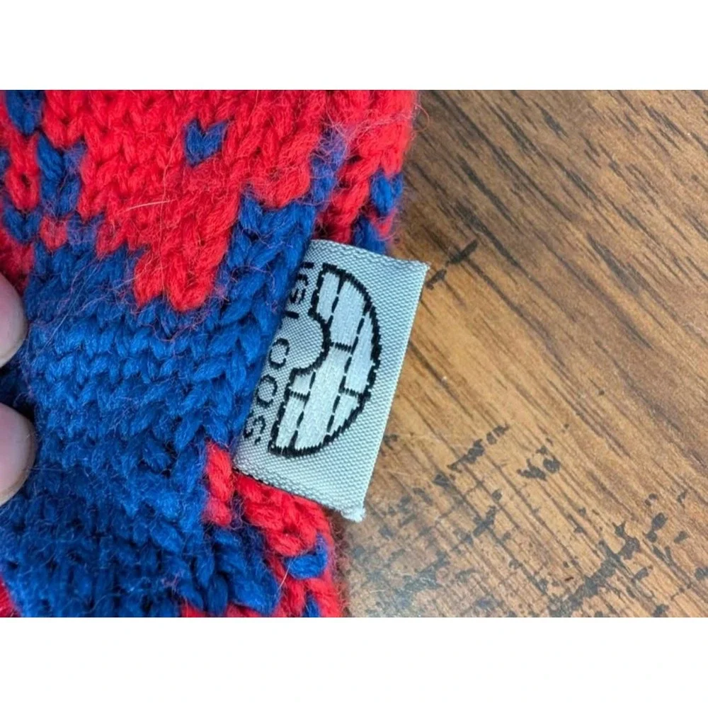 90s Vintage Igloos 100% Wool Knit Ski Beanie Hat Toboggan Snowboarding Red